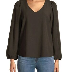 Supply & Demand by Wantable Women's Olive Green V-neck Pullover Blouse